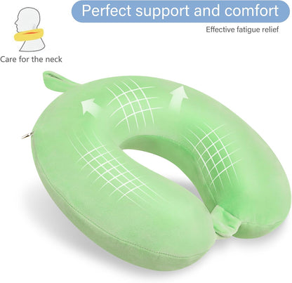 Neck Pillows for Sleeping Travel Pink Travel Pillow Comfortable U Shape Memory Foam Pillows Neck and Head Support Portable Travel Neck Pillow Suitable for Planes, Trains, Self-Driving Cars