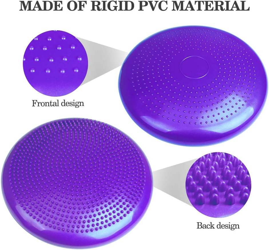 JBM 13" Inflated Stability Wobble Cushion Balance Stability Disc with Pump - Support up to 770lb