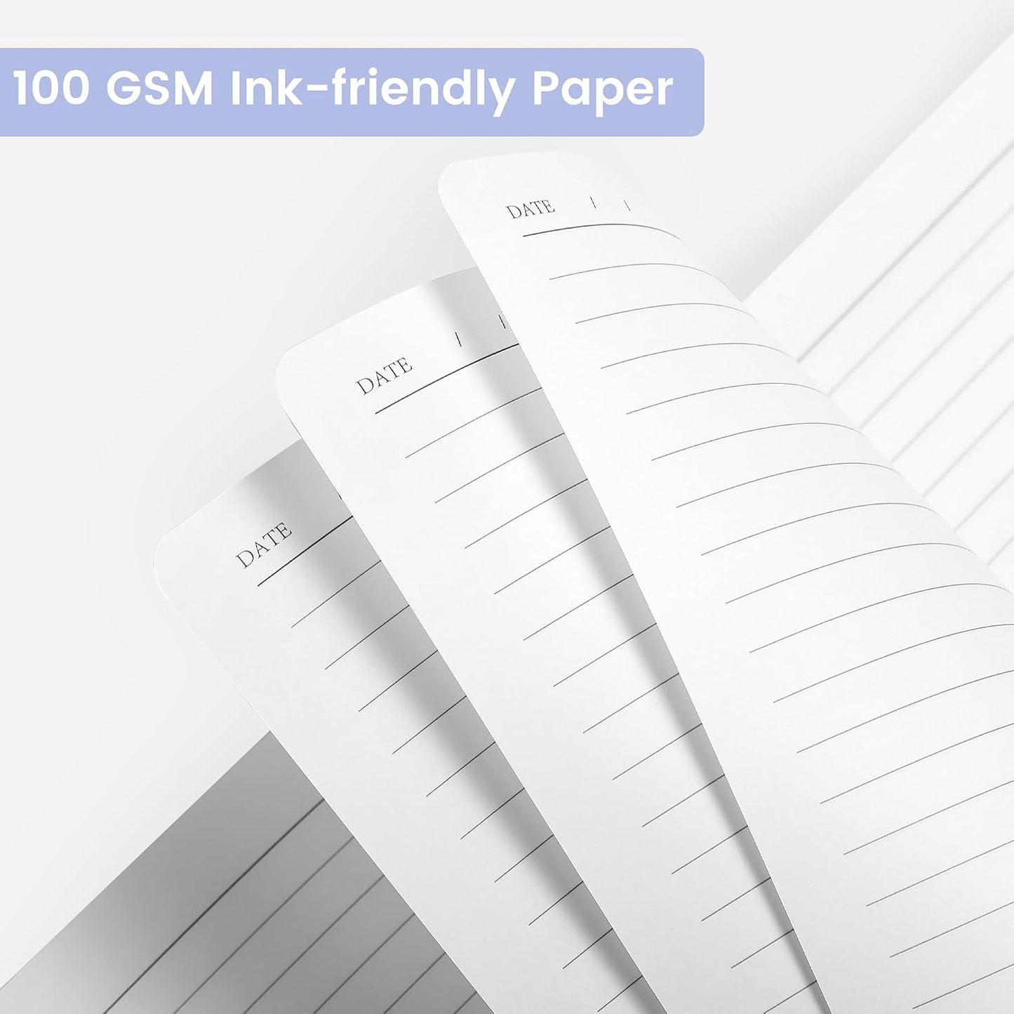 CAGIE Lined Journal Notebook for Women Men 320 Pages 100 Gsm Paper Thick Journaling Notebooks A5 Leather Journals for Writing Hardcover Journal Supplies for Work Note Taking Diary, 5.7x8.3 In, Green