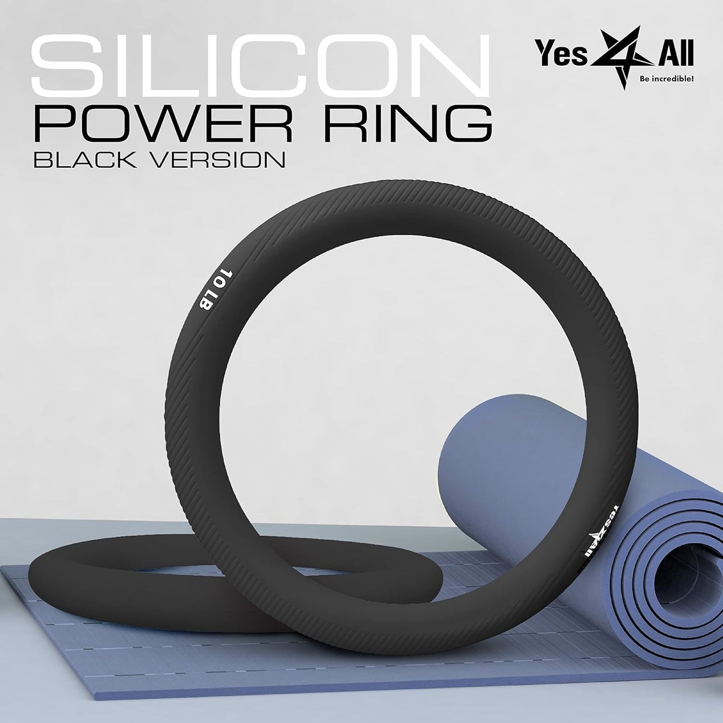 Yes4All Power Ring 10lbs, Weight Ring, Weighted Circle, Kettlebell for Yoga Exercise, Aerobics, Home Fitness, Core Training