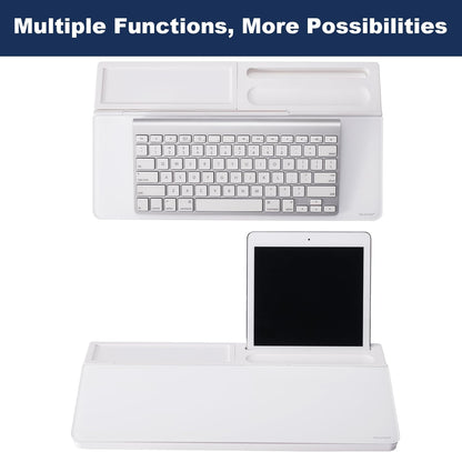 TSJ OFFICE Whiteboard Weekly Dry-Erase-Board - Desktop White Board Calendar Desk Organizers with Accessories Computer Keyboard Stand with Drawer, for Office, Home, School Supplies - White Calendar