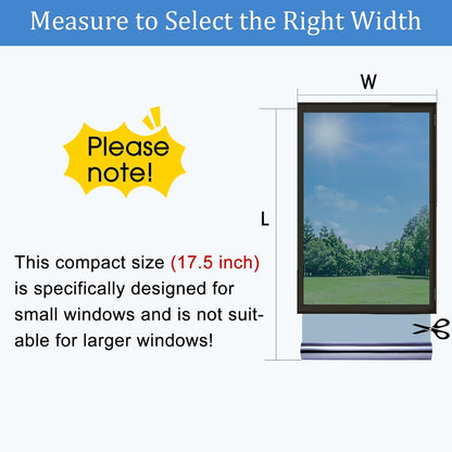 Coavas Blackout Window Film, 100% Light Blocking Privacy Window Film, No Glue Static Cling, Heat & UV Blocking, Removable Room Darkening Window Cover, Renter Friendly for Bedroom, 17.5x78.7Inch,Black