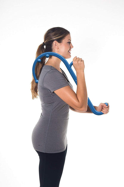 LiBa Back Massager Trigger Point Cane, Deep Tissue Back Neck Massager Black