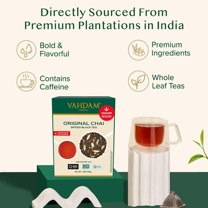VAHDAM, Turmeric Ginger Herbal Tea (50+ Cups, 3.53oz) Caffeine Free | 100% Pure Herbal Blend - Savory & Spicy | Vacuum Sealed | Direct from Source