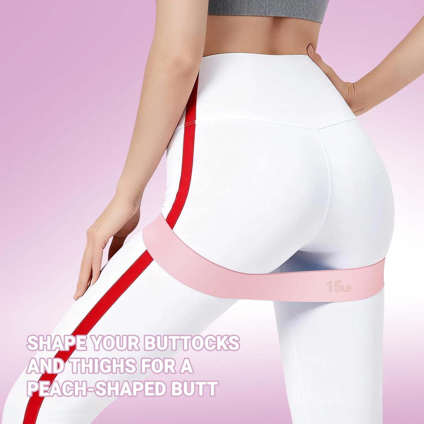 Resistance Bands for Working Out - 2/3/4 Pack Elastic Loop Exercise Band Set 15 25 35 50 lbs, Strength Training Stretching Home Gym Workout Bands for Pilates Yoga Leg Glute Arm Workout for Women Men