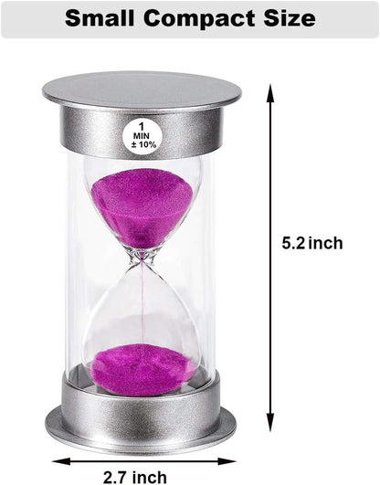 2 Minute Hourglass Sand Timer with Suction Cup,Unbreakable Sucker Sand Clock Timer 2 min,Plastic Mini Sand Watch,Rotatable Reloj De Arena for Kids Toothbrush(Blue)