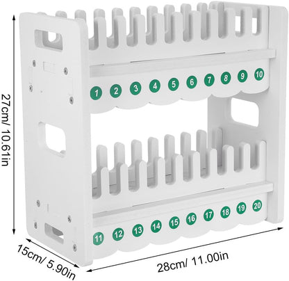 Toddmomy Xmas Cell Phone Holder Stand 20 Grids 2-Tier Plastic Desktop