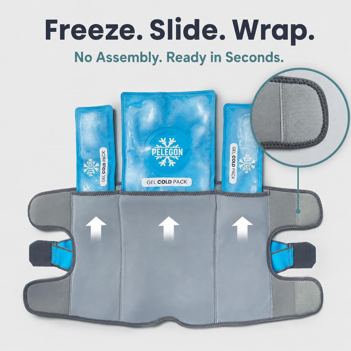 Knee Ice Pack Wrap (1 Pack) - Adjustable Ice Pack for Knees Surgery, Replacement, Arthritis Pain, ACL, Sports Injuries, Post Surgery, for Long Duration - 1 Pack