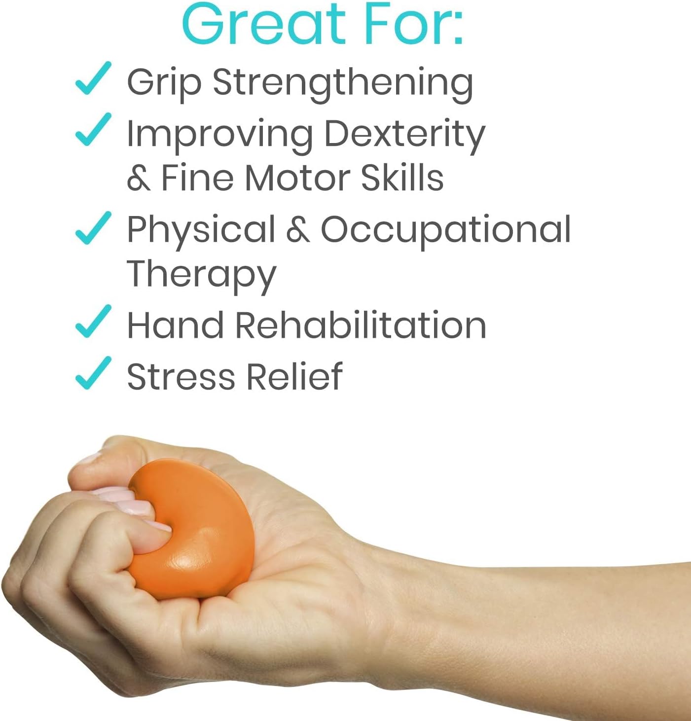 Vive Therapy Putty (6 Pack) - Putty for Hand - Stress Putty for Adults - Exercise Putty for Rehab, Finger, Grip Strength Resistance - Sensory Putty and Therapy Occupational Clay - 3 Ounces