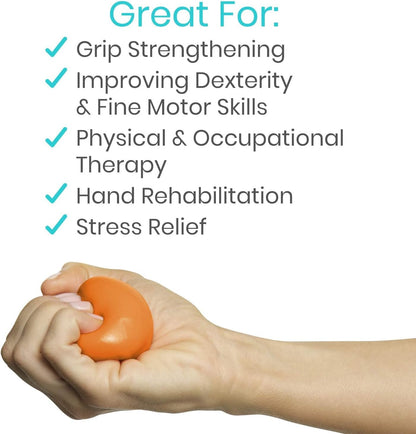 Vive Therapy Putty (6 Pack) - Putty for Hand - Stress Putty for Adults - Exercise Putty for Rehab, Finger, Grip Strength Resistance - Sensory Putty and Therapy Occupational Clay - 3 Ounces