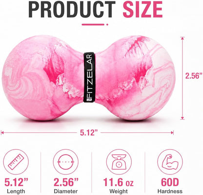 FITZELAR Massage Lacrosse Balls for Myofascial Release, Quality Certification, Massage Deep Tissue for Back and Shoulder, Trigger Point Therapy, Muscle Knots, Relieving Muscle Pain
