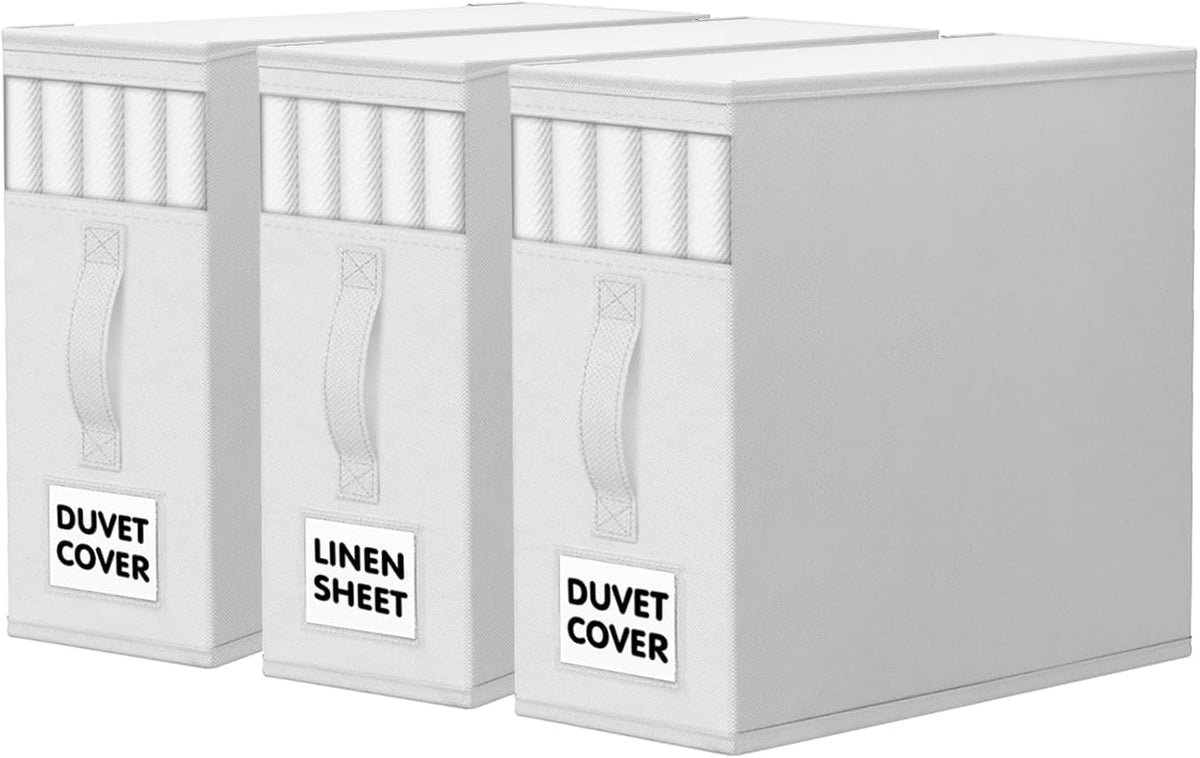WOWBOX Bed Sheet Organizers and Storage,Closet Organizer Under Bed Storage