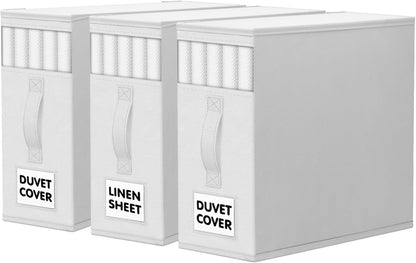WOWBOX Bed Sheet Organizers and Storage,Closet Organizer Under Bed Storage