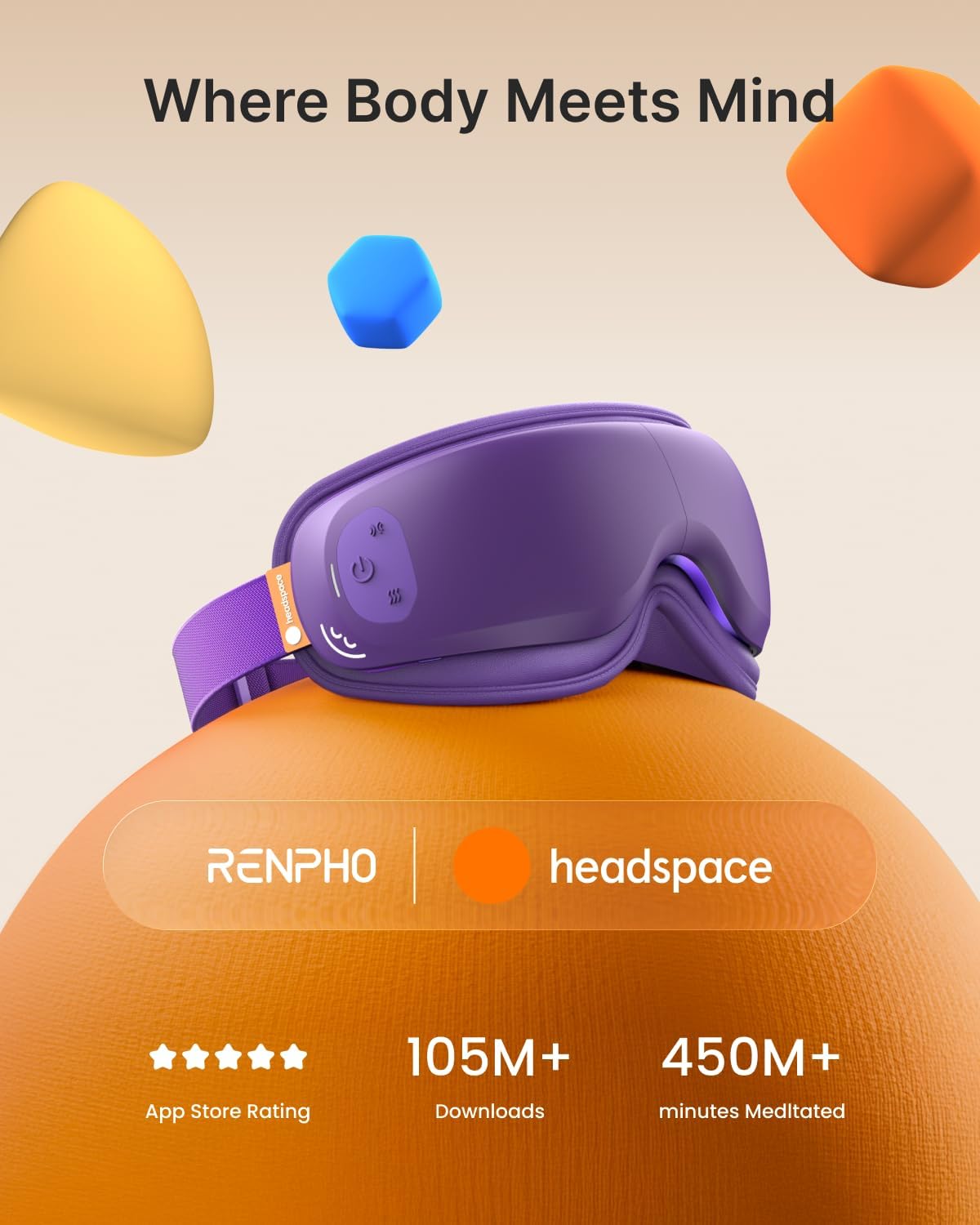 RENPHO Eyeris 1 Eye Massager with Heat, Heated Massage Eye Mask