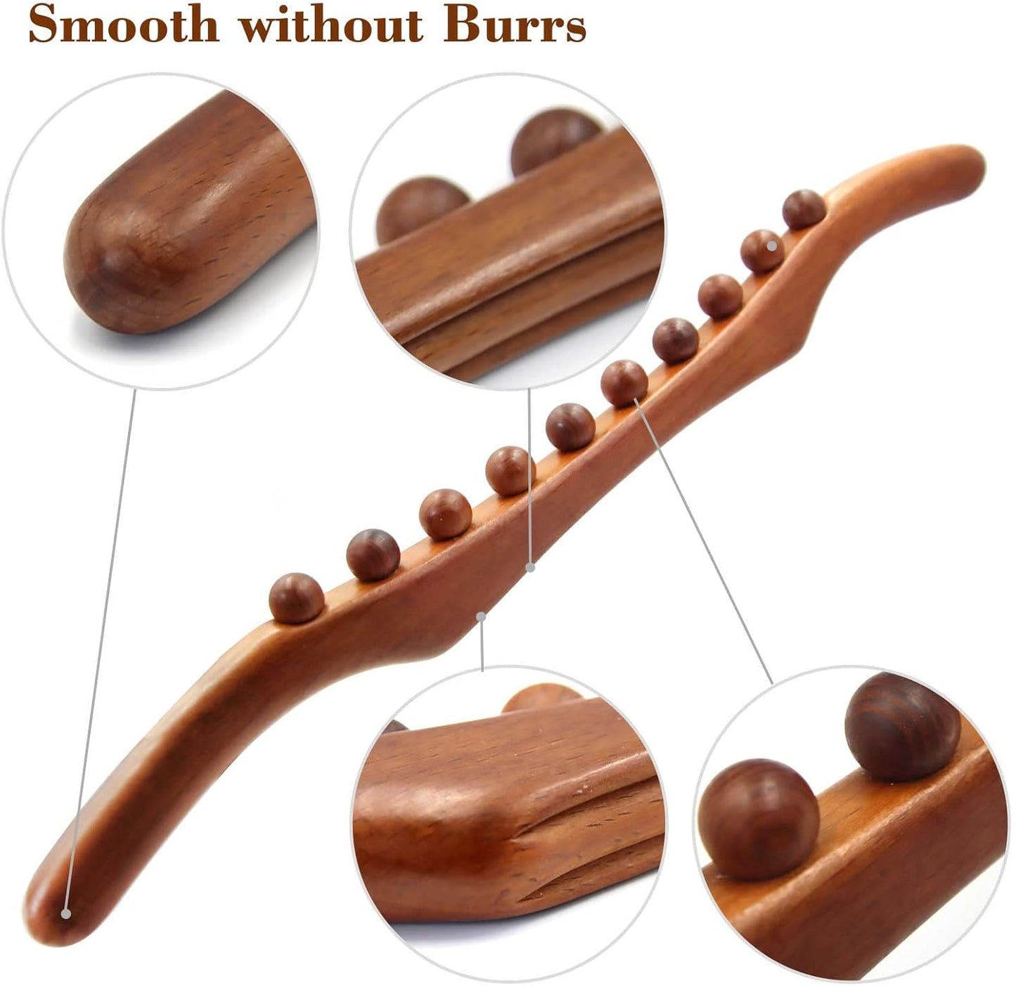 Wood Therapy Massage Tools, 16 inch Professional Wooden Massage Roller Stick & Wood Therapy Tools for Body Shaping, Body Sculpting Tools, Ease Deep Tissue
