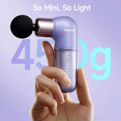HEYCHY Super Mini Massage Gun, Deep Tissues Percussion Muscle Massager | Compact Sports Travel Massage Gun, FSA Eligible Portable Massager Gun for Her Him, Handheld Massager Gun HSA Eligible Black