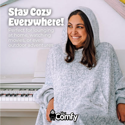 THE COMFY Dream | From Shark Tank | Patented | No Sherpa | Light Wearable Blanket Hoodie | Gift for Women & Men | One Size