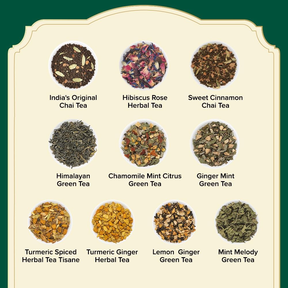 VAHDAM, Assorted Black Tea Loose Leaf Tea Gift Set (10 Flavors) Gift Ideas for Women & Men | Directly Sourced From Assam and Darjeeling | Resealable Ziplock Pouch