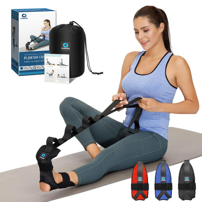 comness Plantar Fasciitis Relief Kit – Foot Stretcher and Foot Massager Roller, Stretch and Roll Routine for Heel Pain,Arch Pain, Simple At-Home Daily Foot Care