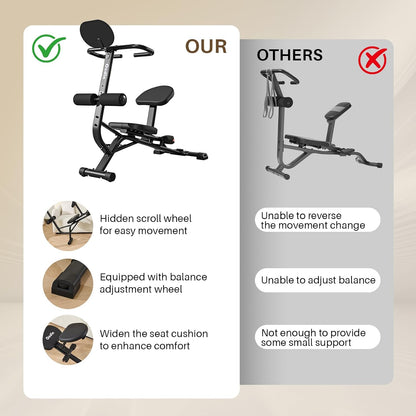 Full Body Stretching Bench, Seated Posture Back Traction Device for Lower Back Pain Relief, Spinal Traction, Sitting Stretching Tool for Home Gym and Office