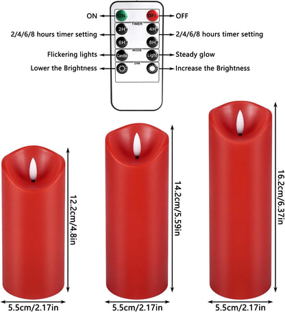 24 Pcs LED Flameless Candles with Remote, 3D Flickering Flame & LED String Lights, Acrylic Clear Cylinder, Timer Function, Romantic Ambience for Home Decor, Party, Wedding (Ivory).