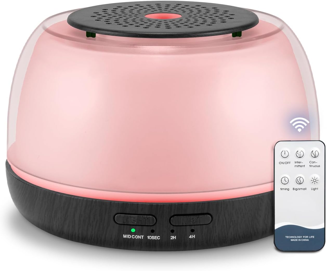 300ML Essential Oil Diffuser, Remote Control Ultrasonic Aromatherapy Oil Diffusers Cool Mist Humidifier, Waterless Auto-Off and 7 LED Light Colors for Bedroom, Yoga, SPA, Baby