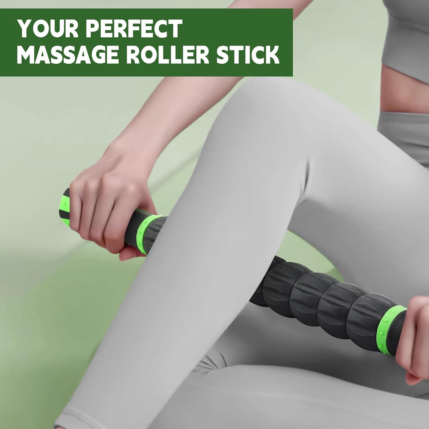 Massage Roller Stick,Muscle Roller Stick for Athletes,Liposuction Massage Roller for Lymphatic Drainage, for Relief Muscle Soreness, Trigger Points, Help Runner Legs, Back Recovery