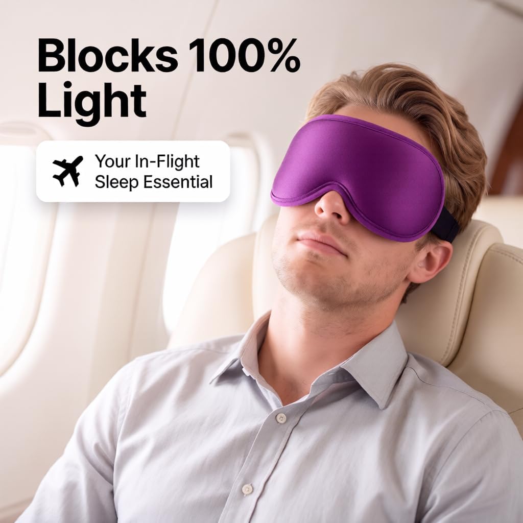 3D Cooling Gel Weighted Eye Mask for Sleeping, 100% Blackout Sleep Mask