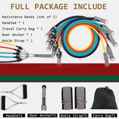 Resistance Bands with Handles, Exercise Bands with Handles, Door Anchor