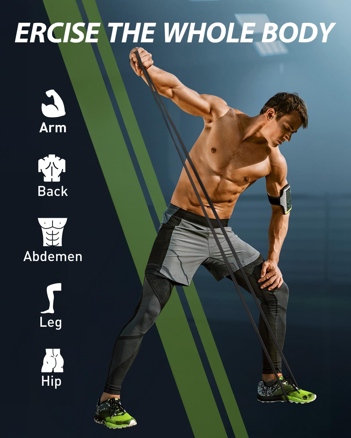 Dapofajo Resistance Bands for Working Out: 5-Level Anti-Snap Silicone Bands