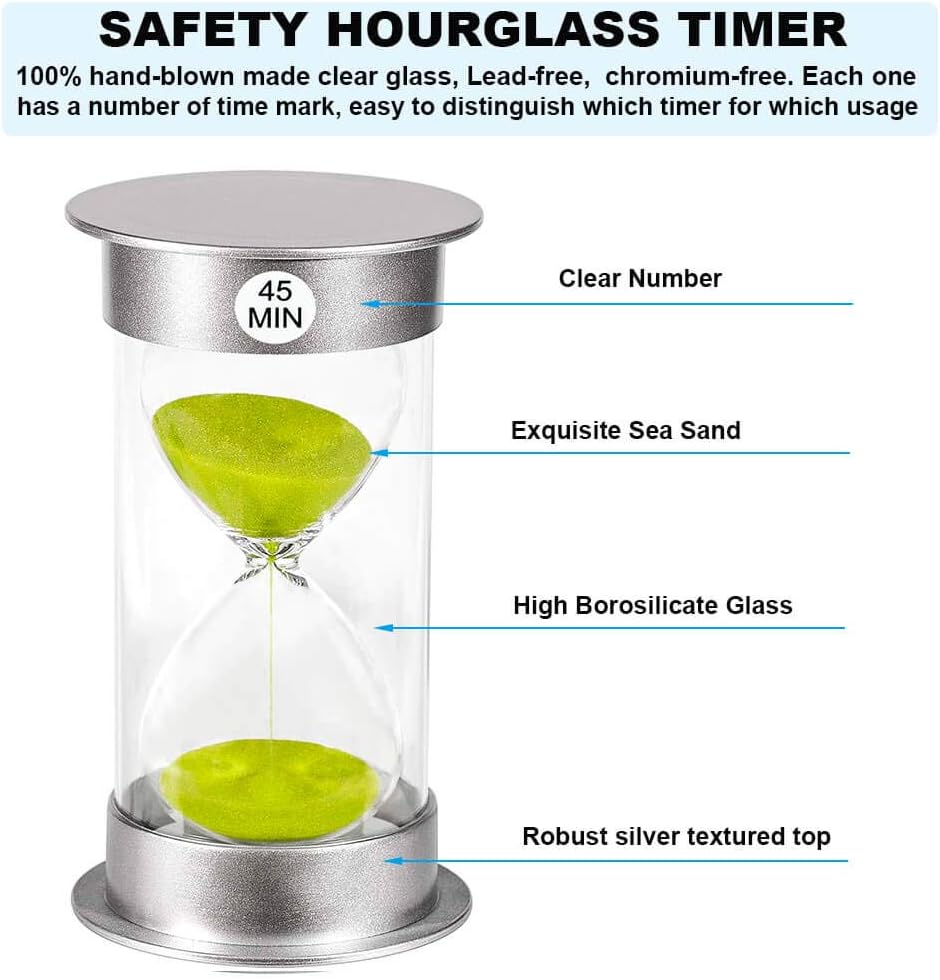 2 Minute Hourglass Sand Timer with Suction Cup,Unbreakable Sucker Sand Clock Timer 2 min,Plastic Mini Sand Watch,Rotatable Reloj De Arena for Kids Toothbrush(Blue)