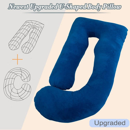 60 Inch Pregnancy Pillow for Sleeping, Extra Large U Shaped Body Pillow, Maternity Pillow for Pregnant Women with Velvet Cover (Dark Grey)