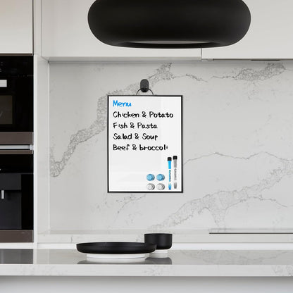 Weekly Planner Whiteboard 16"x12" with Handle | Magnetic Dry Erase Weekly Calendar with Aluminum Frame, Portable Hanging Board for Wall, Door, Desktop, 2 Markers & Magnets