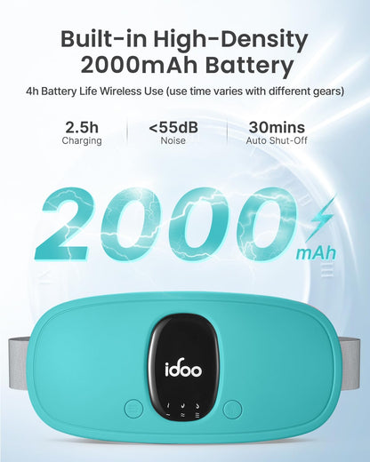 iDOO Cordless Heating Pad for Menstrual Cramps, Lightweight & Portable