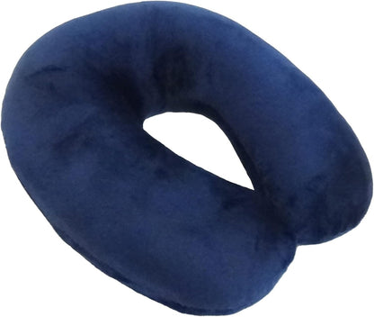Wolf Essentials Adult Fleece Travel Neck Pillow for Airplane, Charcoal