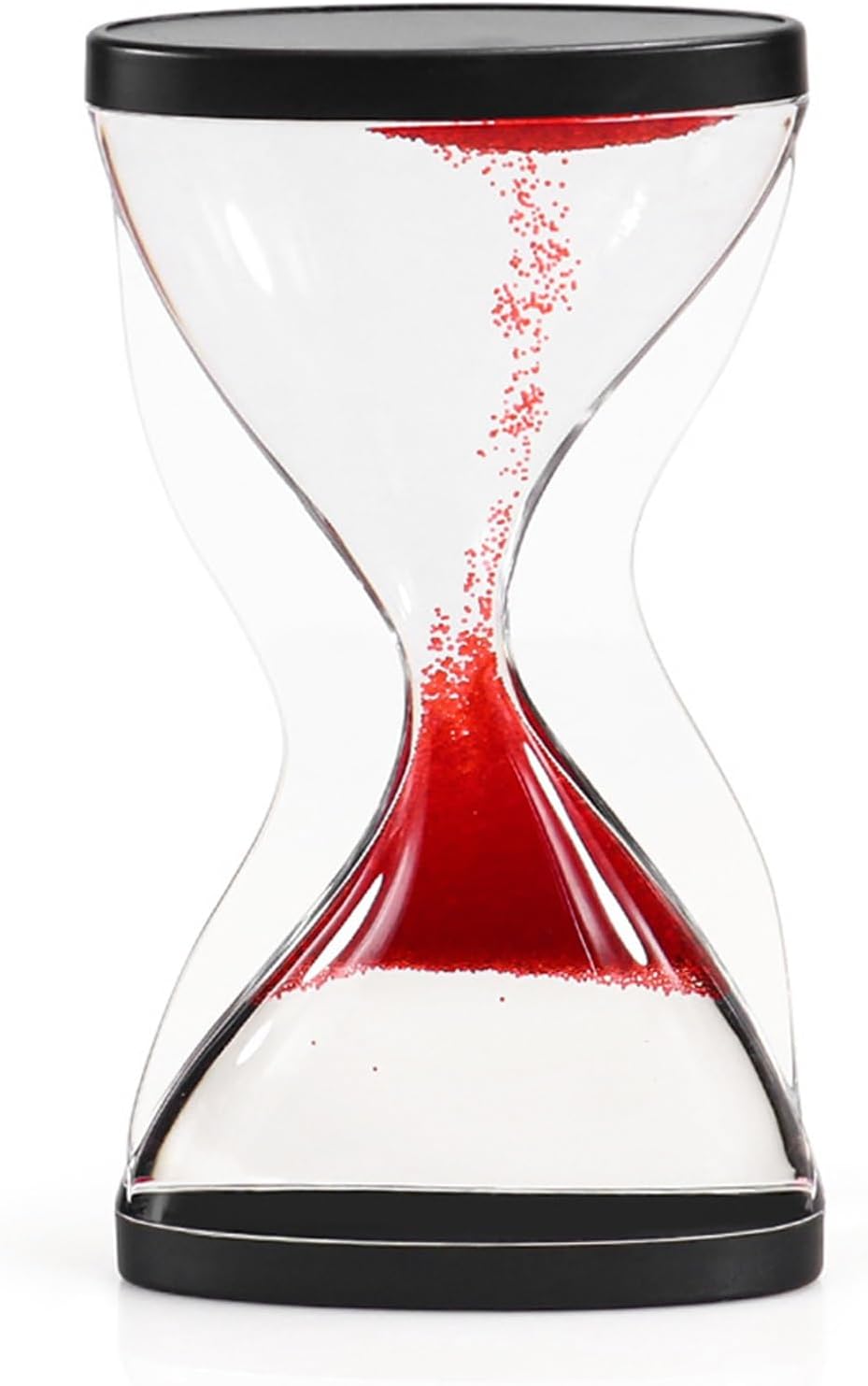 Upward Sand Timer Hourglass, 10 Minutes Sandglass Timer Sand Clock for Kids Games Classroom Kitchen Home Office Decoration, L69 x B29 x H153 mm (Green)