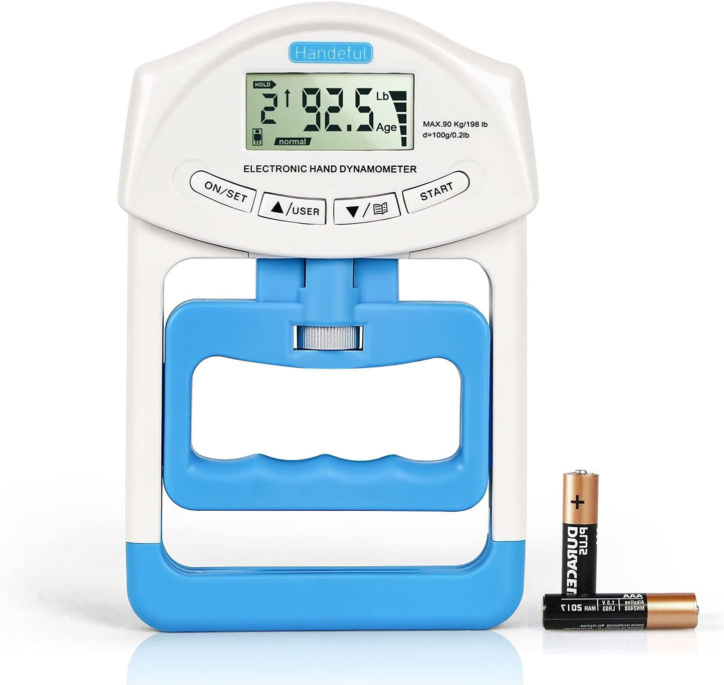 Handeful Grip Strength Tester, Hand Grip Dynamometer, Electronic Handgrip Testing for Sports Home School Use
