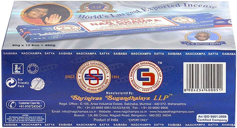 TRUMIRI Incense Stick Holder Bundle with Satya Sai Baba Nagchampa 250g Bulk Incense Sticks Nag Champa Agarbatti - Pack of 1 (Approx 250 Insence-Sticks)