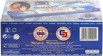 TRUMIRI Incense Stick Holder Bundle with Satya Sai Baba Nagchampa 250g Bulk Incense Sticks Nag Champa Agarbatti - Pack of 1 (Approx 250 Insence-Sticks)