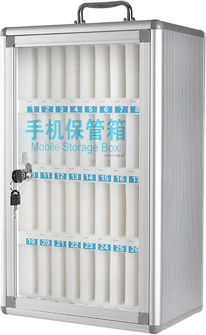 Cell Phone Charging Stations Phone Storage Cabinet Phone Storage Locker 24,36, 48, 60 Position Cell Phone Storage Box Pocket Chart Storage Locker Box With A Security Lock Can Be Carried (36slots )