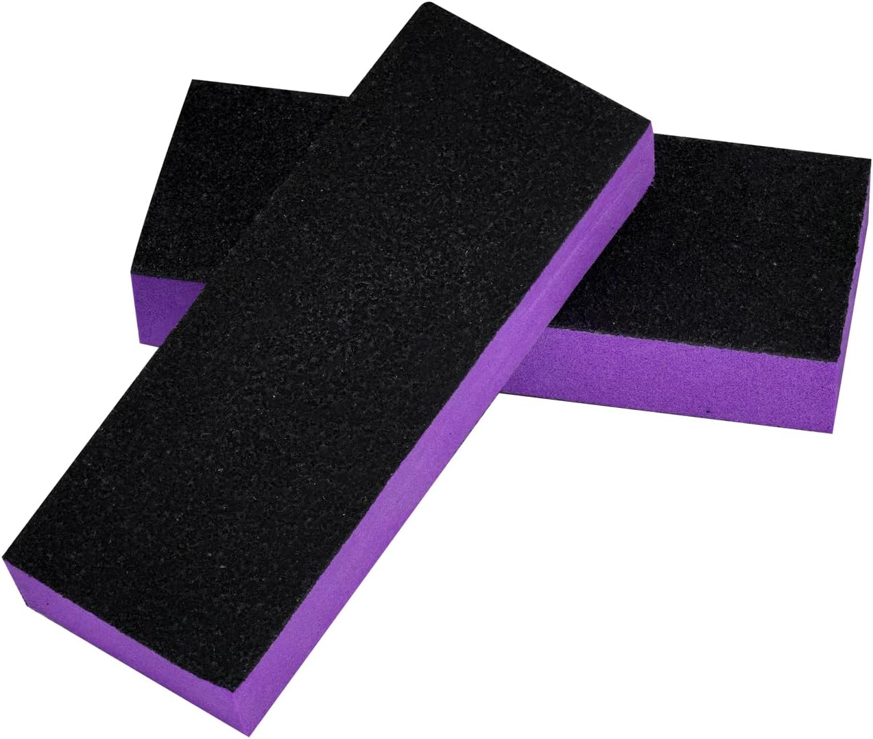 LNAUJS 2 Pack Buffer Block, Professional Manicure Tools Kits, 100/180 Grit, Black Nail Pedicure File and Sanding Buffing Grinding Plisher File