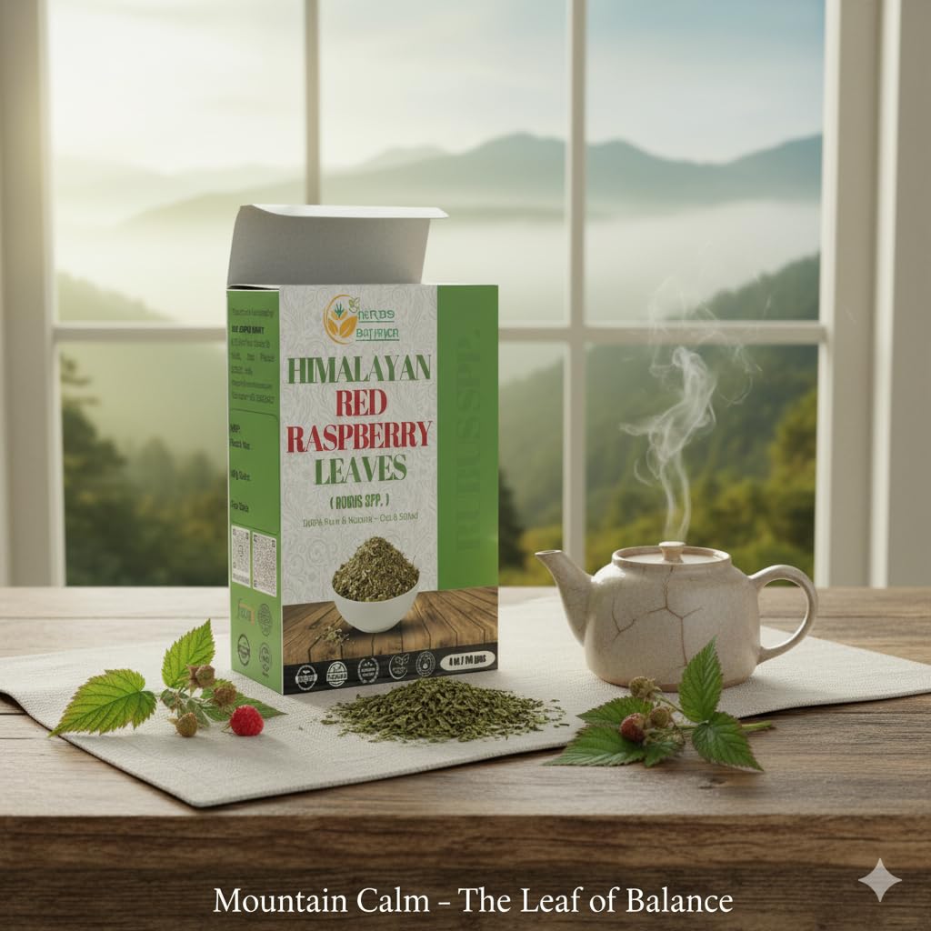 Herbs Botanica Himalayan Raspberry Leaf Premium Dried Red Raspberry Leaves for Herbal Tea, Infusions & DIY Blends Cut & Sifted Rasberry Leaf Tea 4 oz Resealable Pack