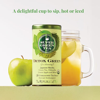 The Republic of Tea SuperGreen Organic Detox Green Tea, 36 Count