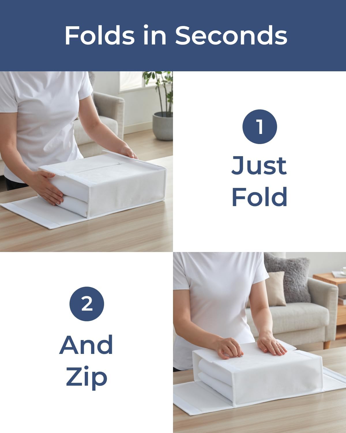 Sheet Organizers - Foldable Sheets Set Organizer - King/Queen - Grey