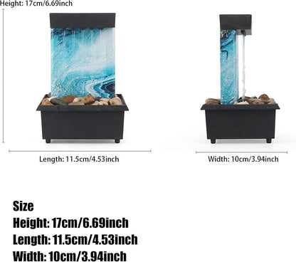 Tabletop Ball Fountain Waterfalls,Irregular Stone Water Fountain Indoor for Relaxation,Home/Office Decoration Meditiation Water Resin, House Warming Gifts New Home (#1)