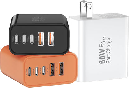 USB C Charger Block Fast Charging, 60W Phone Charger USBC Wall Plug Adapter