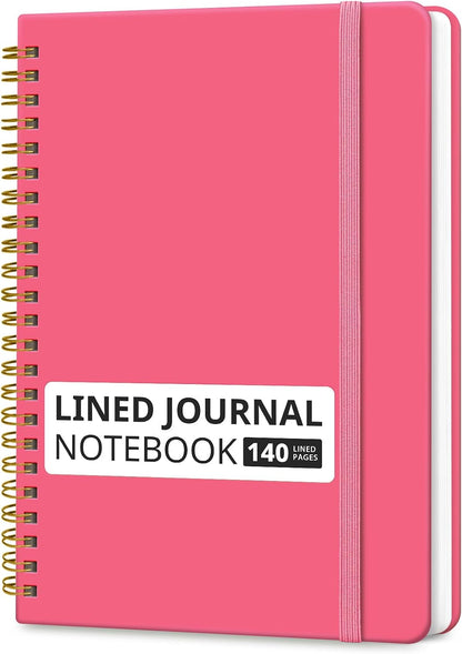 Taja Lined Spiral Journal Notebook for Women & Men, 140 Pages, College Ruled Hardcover Notebook for Work & Note Taking, Journals for Writing, A5(5.7" x 7.9") - Green