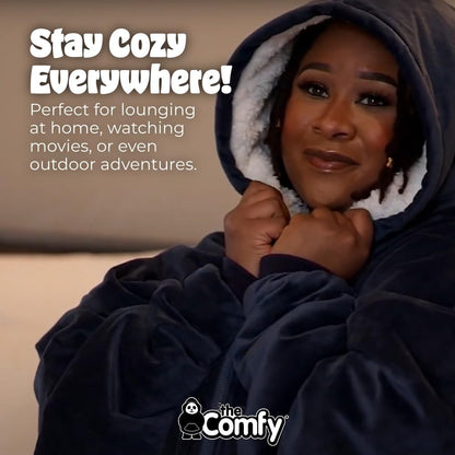 THE COMFY Original | From Shark Tank | Patented | Oversized Sherpa Wearable Blanket Hoodie| Gift for Women & Men | One Size