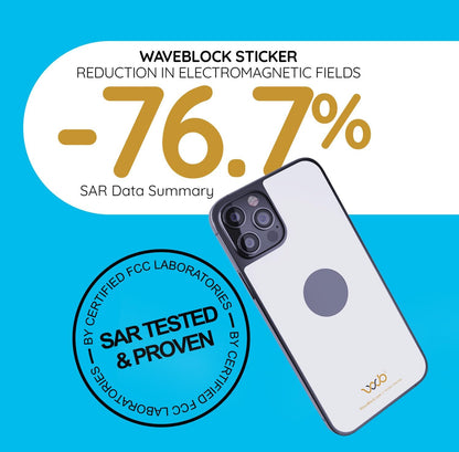 WAVEBLOCK EMF Blocker Sticker for iPhone 15 White