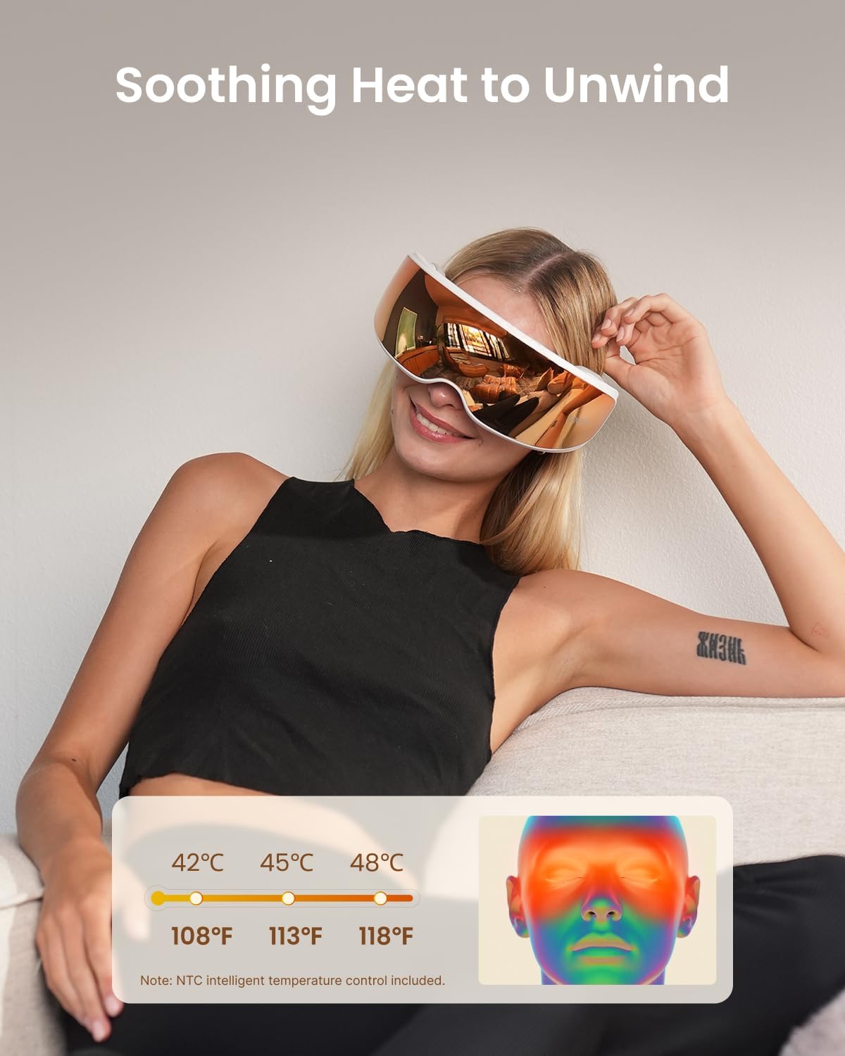 RENPHO Eyeris 3 Eye Massager with Heat and Cooling, Massaging Eye Mask